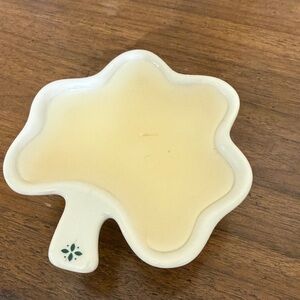 Longaberger Candle Shamrock pottery St. Patrick's Day dish . New. Never used